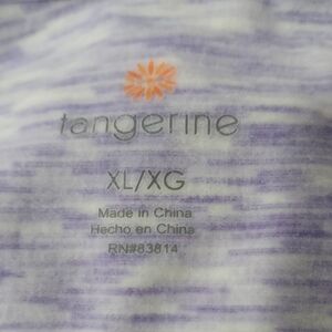 Tangerine Lavender and White Striped Top XL